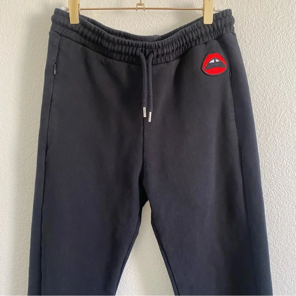 Markus Lupfer Lara Lip Daria Jogger Sweatpants Black Medium - Picture 3 of 8
